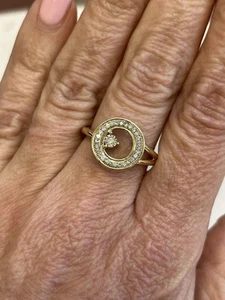 Vintage Yellow Gold And Diamond Ring 10k - Picture 1 of 5