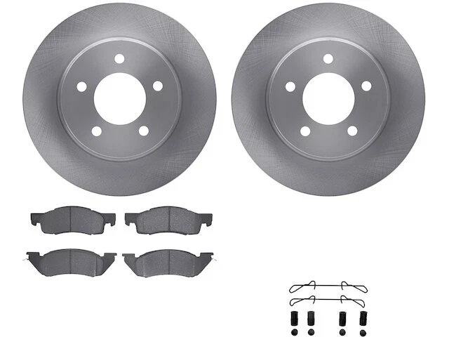 Kit de pastillas de freno delanteras y rotor para Dodge Dakota 1987-1990 4x4 1988 1989 KX931VT Foto 1 de 1
