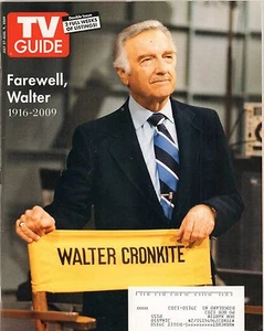 TV Guide Walter Cronkite Tribute Large Size Cover - July 27 - August 9, 2009 - Picture 1 of 1