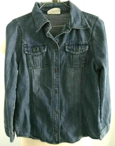 Crazy 8 GYMBOREE Girl's Blue Denim Long Sleeve Shirt Size: S 5-6 - Picture 1 of 4