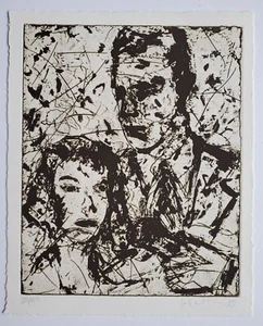 Grafik Print Radierung Portrait Mann Frau Friedemann Hahn Signiert 1989 - Bild 1 von 10
