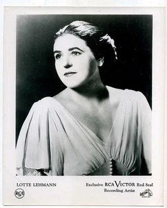 LOTTE LEHMANN Original Foto 1940 Klassik DEUTSCHE OPERNSÄNGER Sopran Deutsche - Bild 1 von 1