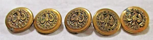5 Vintage FINNISCHER/HESSISCHER Stil Militär Adler Wappen Knöpfe ~ Schaft 3/4 Zoll - Bild 1 von 4