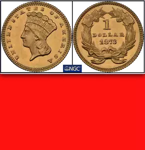 1873 NGC MS63PL Looks Proof 🔴 PROOFLIKE on NGC Tag! ✅ Gold Dollar ✅ Reflective! - Picture 1 of 5