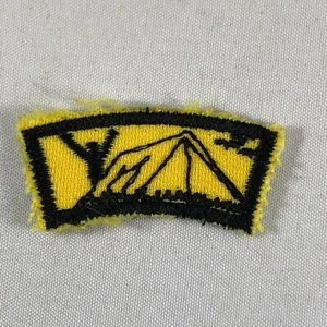 New Vintage Boy Scouts BSA Segment Patch - Yellow Tent Camping Good Morning - Picture 1 of 3