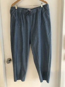 Ladies 22 DAMART cotton light denim Chambray 3/4 Jeans Pants - Picture 1 of 4