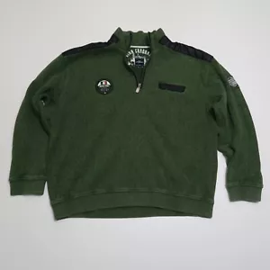 Binn Chaorach Mens XXL Pullover Sweater Mountain Ireland Engbers Green 1/4 Zip - Picture 1 of 13
