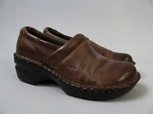 Born BOC Peggy Clogs Womens 7.5 Brown Oiled Leather Shoes C00057 CBTJ16 - Picture 1 of 11