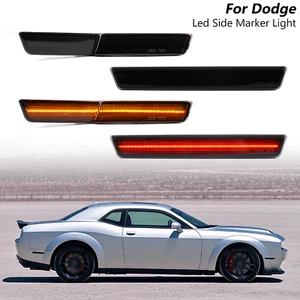 Smoked LED Front Rear Side Marker Light For Dodge Challenger SRT 18-22 Widebody - Picture 1 of 7