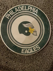 Philadelphia Eagles NFL Football 1980’s Paper Plates In Seal unbenutzt selten - Bild 1 von 1