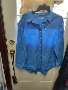 Nueva con etiquetas Camisa Sonoma Maternidad Mujer L/S Abotonada Azul XL XXL - Imagen 1 de 1