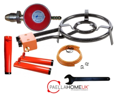 20cm - 70cm für Paellapfanne - Gasbrenner + Propanregler + Beine + Schlauchset - Bild 1 von 4