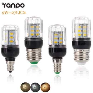 E27 E14 E12 E26 LED Corn Bulb Light 5730SMD 9W 27LEDs Warm Cool Neutral White - Picture 1 of 6