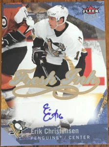 2007-08 Fleer Ultra Fresh Ink Erik Christensen FI-EC Pittsburgh Penguins - Picture 1 of 2