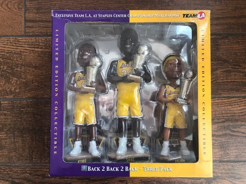 FOREVER COLLECTIBLES 2002 NBA LA LAKERS BOBBLEHEADS KOBE SHAQUILLE FISHER 3 PACK Cover