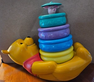 Vintage Winnie the Pooh "Poppin Surprise Piglet" Honey Pot Stacking Toy - Picture 1 of 2