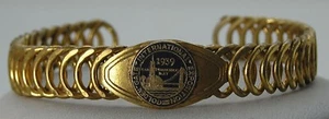 Gold Tone 1939 San Francisco Golden Gate International Exposition Flex Bracelet - Picture 1 of 8