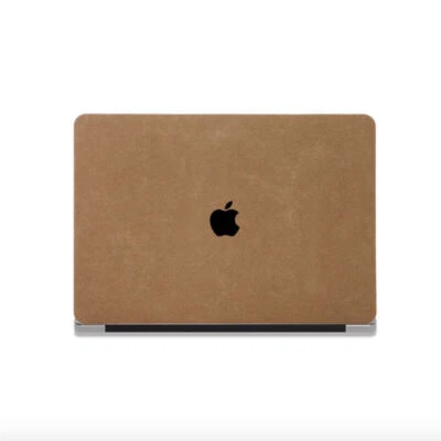 Funda Carcasa Cuero PU Gamuza Marrón Cacao Para Apple MacBook Pro Air Foto 1 de 4