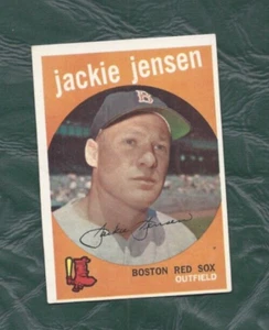 Tarjeta de béisbol 1959 Topps 400 Jackie Jensen Boston Red Sox EX espalda blanca - Imagen 1 de 2