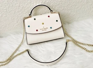 Bolso Kate Spade Darcy Micro Tachonado Festivo Crema Multi Nuevo con Etiquetas - Imagen 1 de 8