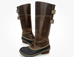 Sorel Slimpack Tall Brown Equestrian Waterproof Riding Boots Womens Size 6. - Picture 1 of 19