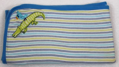 Manta bebé Babies R Us Gator and Friends a rayas talla única Foto 1 de 3