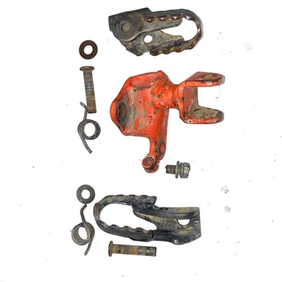 Honda CR80R CR80 1982 1983 estriberas delanteras con pasadores y montaje OEM de colección Foto 1 de 4