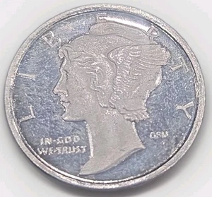 Mercury Dime 1/10 Feinunze 0,999 Feinsilbermedaille  - Bild 1 von 2