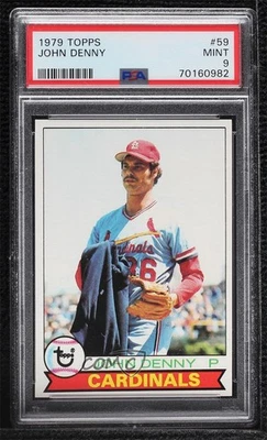 1979 Topps John Denny #59 PSA 9 MINT - Image 1 of 2
