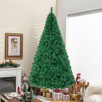 8' Green Holiday Season Artificial PVC Christmas Tree Indoor Outdoor Stand - Image 1 of 4