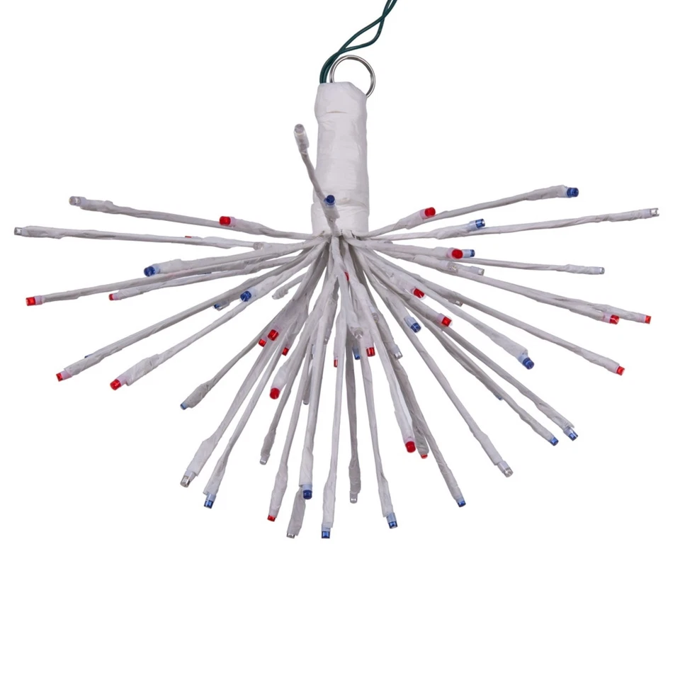 Vickerman 80Lt x 16" White Starburst Blue 5mm LED Lights. - Image 1 of 1