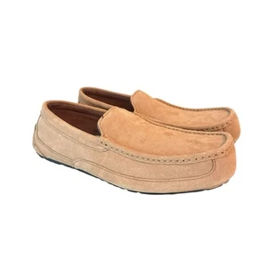 UGG Ascot Slippers Men’s Size 12 Chestnut Suede Sheepskin Moccasin Loafers - Picture 1 of 6