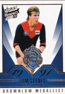 AFL 2014 Select Honours Melbourne Demons - Jim Stynes Brownlow Card No.BG38 - image 1 of 2