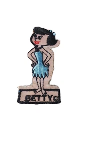 Betty Rubble Patch Iron-On, Applique Full-Color Embroidered Die-cut Vintage - Picture 1 of 2