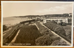Suecia RPPC Postal HÄLSINGBORG Liator and the Viaduct Foto Real Almquist & C - Imagen 1 de 2