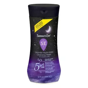 Summer's Eve, 5 in 1 Night-Time Cleansing Wash, Lavender, 12 fl oz.. - Picture 1 of 5