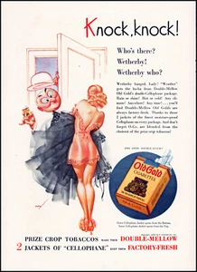 1936 Pinup Girl George Petty art Old Gold cigarettes vintage print ad ads31 - Imagen 1 de 1