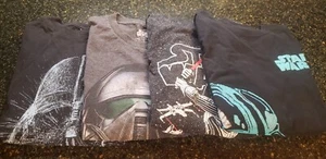Lot of 4 boys Large long sleeve & Short Sleeve shirts. Star Wars Darth Vader  - Picture 1 of 15