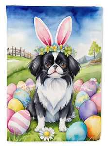 Japanese Chin Easter Egg Hunt Flag Garden Size DAC5084GF - Picture 1 of 3