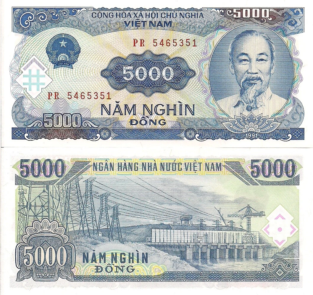 Vietnamese Paper Money 5,000 ₫ Denomination for sale | eBay