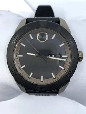 Movado Bold Black Dial Rubber Strap Men's SWISS Quartz Watch 3600452 - Image 1 of 4