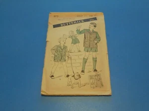 Traje de ocio de dos piezas de colección años 30 Butterick patrón de costura 3173 niños pequeños talla 4 - Imagen 1 de 3