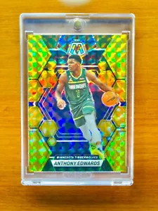 Anthony Edwards RARE GOLD REFRACTOR PRIZM INVESTMENT CARD SSP MOSAIC MVP MINT - Picture 1 of 12