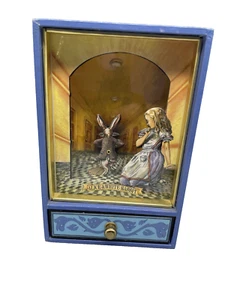 Caja de música de colección White Rabbit Alicia en el país de las maravillas con cajón canción cerca de ti - Imagen 1 de 8