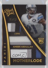 2015 Panini Black Gold Prime /49 Ameer Abdullah #ML-AA Rookie RC