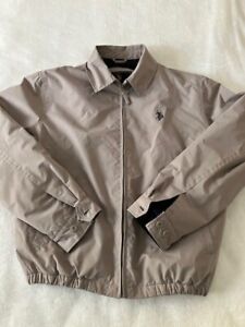 US Polo ASSN Jacket Tan Lined Full Zip Mens Medium