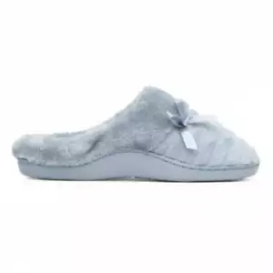 Ciabatte da donna blu in pelliccia sintetica stile Cleora - taglia UK - Foto 1 di 15