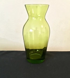 Vintage Small Green Thin Glass Vase 5 1/4” - Picture 1 of 5