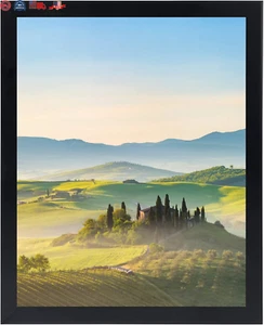 10x13 Black Picture Frames, Photos Frame with Plexiglass, Wall Gallery 10"x13" - Picture 1 of 7