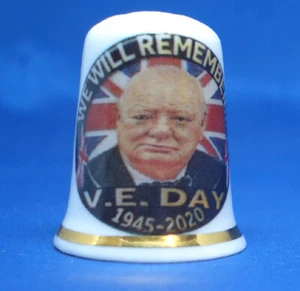 China Fingerhut - Winston Churchill We Will Remember VE Day 2020 - Gratis Geschenkbox - Bild 1 von 3